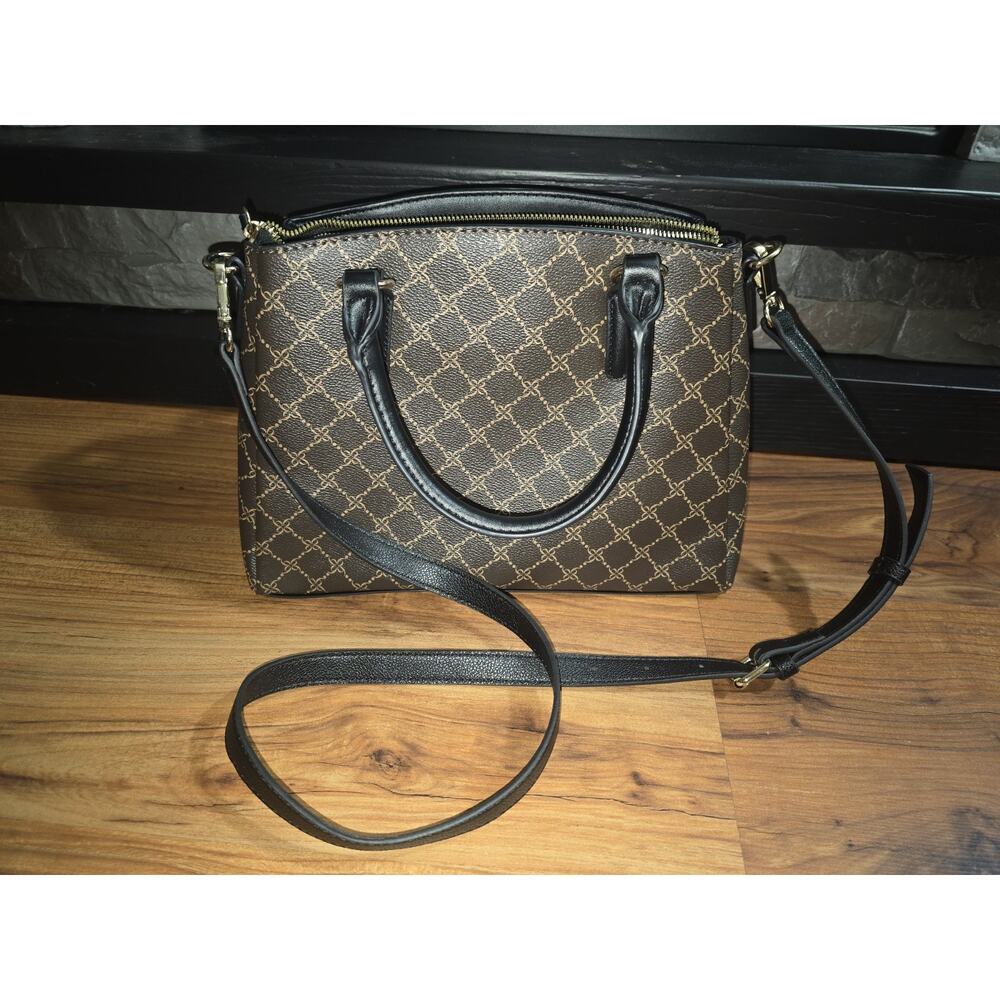 Nine West Women's Siera Satchel Bag Brown Black Crossbody - Picture 4 of 4